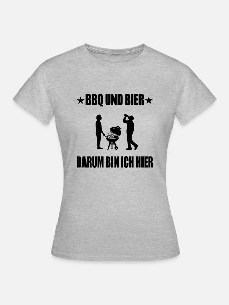 BBQ - Frauen T-Shirt - Grau meliert