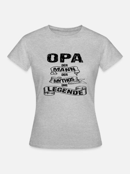 Opa - Frauen T-Shirt - Grau meliert