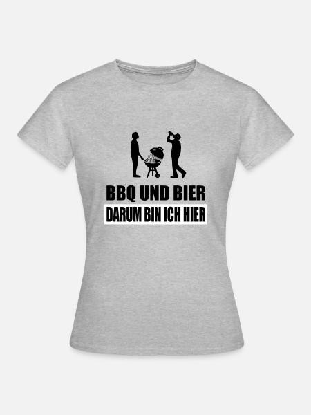 BBQ - Frauen T-Shirt - Grau meliert