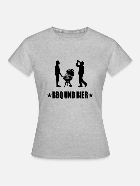 BBQ - Frauen T-Shirt - Grau meliert