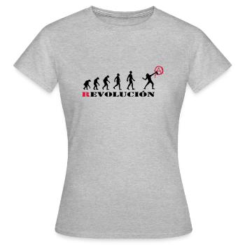 r-evolution, evolution, revolution, street art, - T-shirt Femme - gris chiné - Devant - AI Model Female 172 dark (172cm)