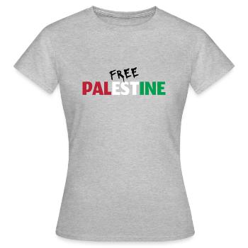 Free Palestine Palästina Naher Osten Geschenk - Frauen T-Shirt - Grau meliert - Vorne - AI Model Female 172 dark (172cm)