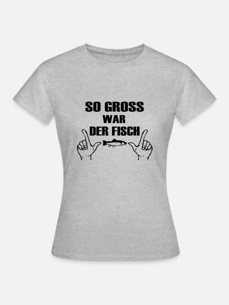 Angeln - Frauen T-Shirt - Grau meliert