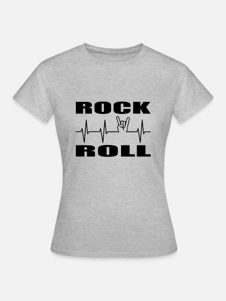 Rock - Frauen T-Shirt - Grau meliert