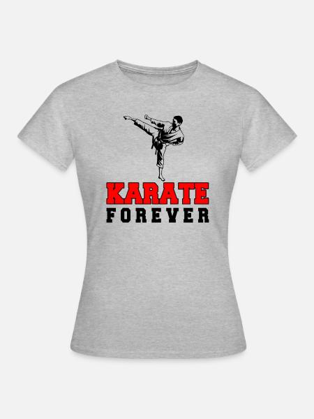 Karate Forever - Frauen T-Shirt - Grau meliert