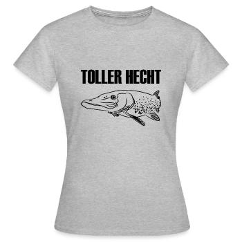 Angeln - Frauen T-Shirt - Grau meliert - Vorne - AI Model Female 172 dark (172cm)