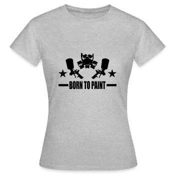 Lackierer - Frauen T-Shirt - Grau meliert - Vorne - AI Model Female 172 dark (172cm)