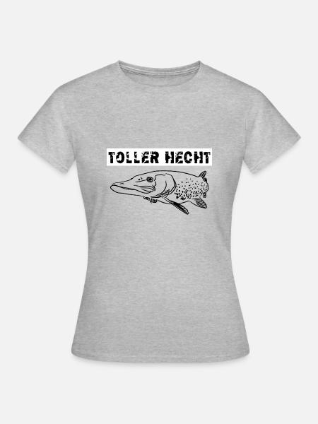 Angeln - Frauen T-Shirt - Grau meliert
