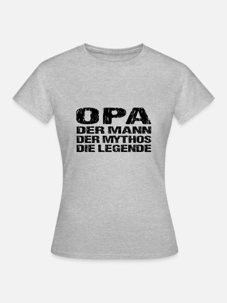 Opa - Frauen T-Shirt - Grau meliert