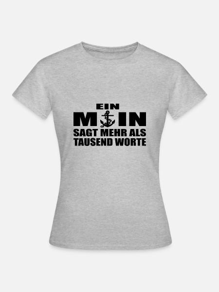 Moin - Frauen T-Shirt - Grau meliert