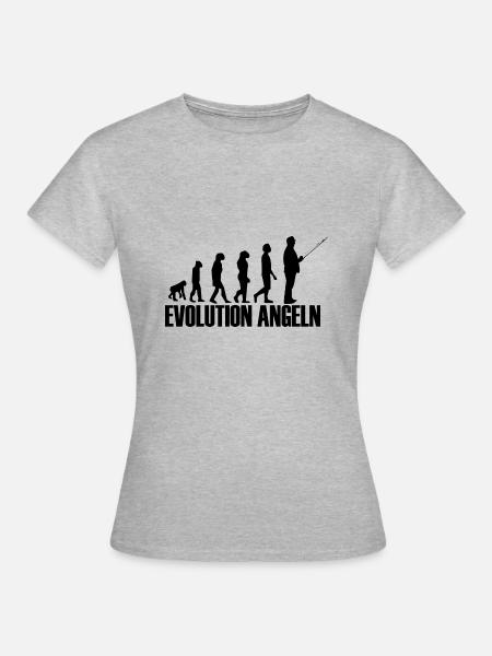 Angeln - Frauen T-Shirt - Grau meliert