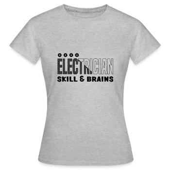 Compétences d'électricien Circuits de tension - T-shirt Femme - gris chiné - Devant - AI Model Female 172 dark (172cm)