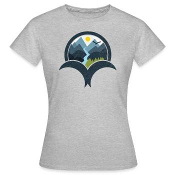 Fluss der Natur - Frauen T-Shirt - Grau meliert - Vorne - AI Model Female 172 dark (172cm)