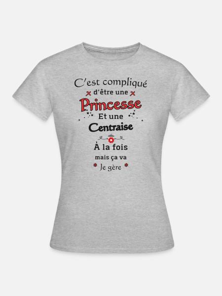 Prinzessin Centraise - Frauen T-Shirt - Grau meliert