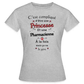 Princess Pharmacist - Women's T-Shirt - heather grey - Front - AI Model Female 172 dark (172cm)