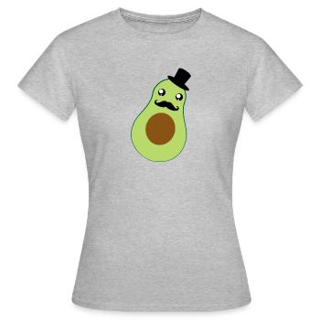 Avocat avec cylindre - T-shirt Femme - gris chiné - Devant - AI Model Female 172 dark (172cm)
