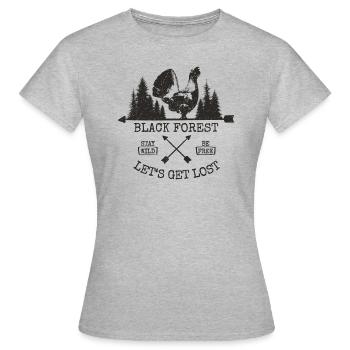 Rester sauvage - T-shirt Femme - gris chiné - Devant - AI Model Female 172 dark (172cm)