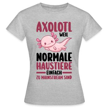 Axolotl - Women's T-Shirt - heather grey - Front - AI Model Female 172 dark (172cm)