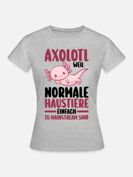 Axolotl - Frauen T-Shirt - Grau meliert