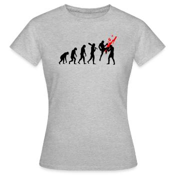 Evolution Kickboxer - T-shirt Femme - gris chiné - Devant - AI Model Female 172 dark (172cm)