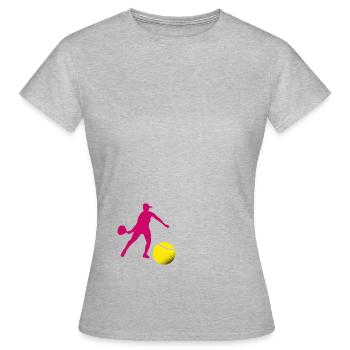 Padel woman - Women's T-Shirt - heather grey - Front - AI Model Female 172 dark (172cm)