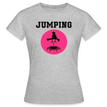 jumping trampoline girl jumping jump gift - Women's T-Shirt - heather grey - Front - AI Model Female 172 dark (172cm)