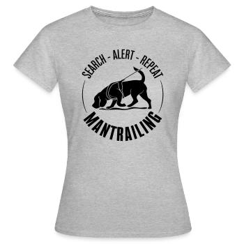 MANTRAILING Chien Sports Recherche Chien Chien Chien - T-shirt Femme - gris chiné - Devant - AI Model Female 172 dark (172cm)