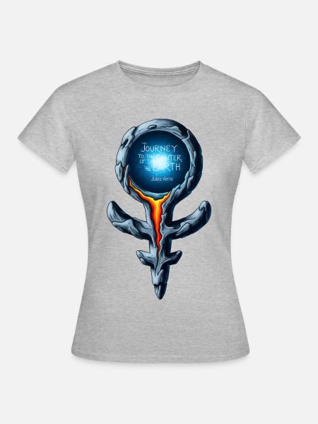 Jules Verne Stab - Frauen T-Shirt - Grau meliert