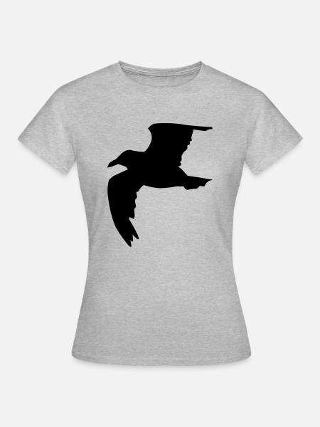 Möwe - Frauen T-Shirt - Grau meliert