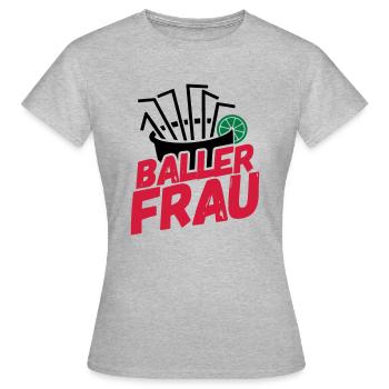 Mallorca Partygirl Party Shirt Ballerfrau Sangria - Frauen T-Shirt - Grau meliert - Vorne - AI Model Female 172 dark (172cm)