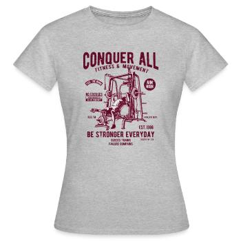 Conquer All - Women's T-Shirt - heather grey - Front - AI Model Female 172 dark (172cm)