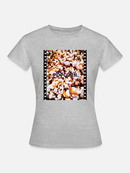 Popcorn - Frauen T-Shirt - Grau meliert