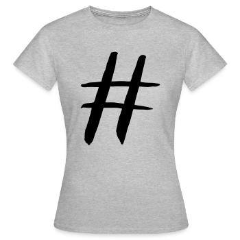 Hashtag losange symbole cadeau vecteur nerd Internet - T-shirt Femme - gris chiné - Devant - AI Model Female 172 dark (172cm)