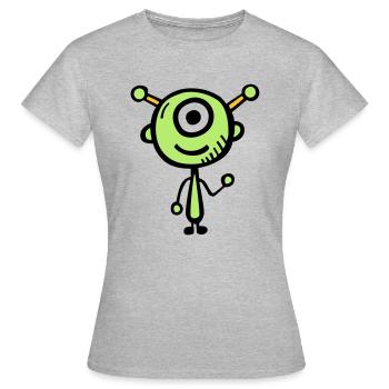 étranger - T-shirt Femme - gris chiné - Devant - AI Model Female 172 dark (172cm)
