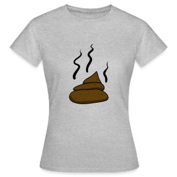 Cadeau drôle de tas d'excréments merde merde - T-shirt Femme - gris chiné - Devant - AI Model Female 172 dark (172cm)