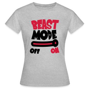 Beast Mode On - T-shirt Femme - gris chiné - Devant - AI Model Female 172 dark (172cm)
