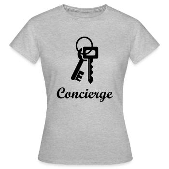 Concierge - T-shirt Femme - gris chiné - Devant - AI Model Female 172 dark (172cm)