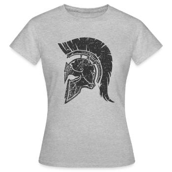 Spartan spartiates Sparta Gladiator Combattants - T-shirt Femme - gris chiné - Devant - AI Model Female 172 dark (172cm)