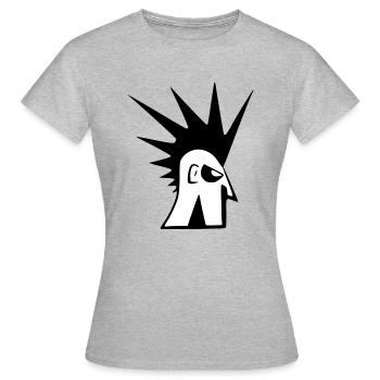 Punk en colère - T-shirt Femme - gris chiné - Devant - AI Model Female 172 dark (172cm)