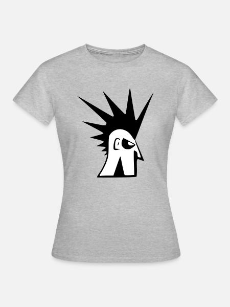 Wütender Punk - Frauen T-Shirt - Grau meliert