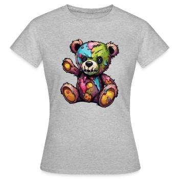 Ours en peluche / Peluche / Animal en peluche / Idée cadeau - T-shirt Femme - gris chiné - Devant - AI Model Female 172 dark (172cm)