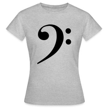 Bass Clef - Women's T-Shirt - heather grey - Front - AI Model Female 172 dark (172cm)