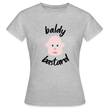 batard chauve - T-shirt Femme - gris chiné - Devant - AI Model Female 172 dark (172cm)