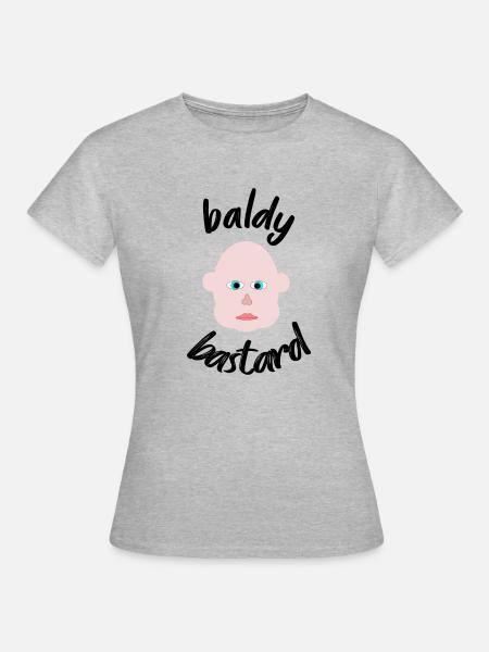 baldy Bastard - Frauen T-Shirt - Grau meliert