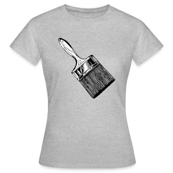 brosse - T-shirt Femme - gris chiné - Devant - AI Model Female 172 dark (172cm)