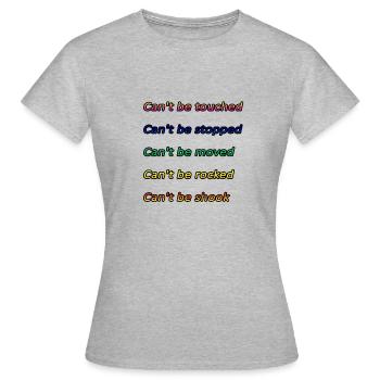 Cant be touched Roy Jones - T-shirt Femme - gris chiné - Devant - AI Model Female 172 dark (172cm)