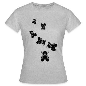 Ours en peluche - T-shirt Femme - gris chiné - Devant - AI Model Female 172 dark (172cm)