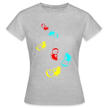 Apple icon vitamins - Women's T-Shirt - heather grey - Front - AI Model Female 172 dark (172cm)