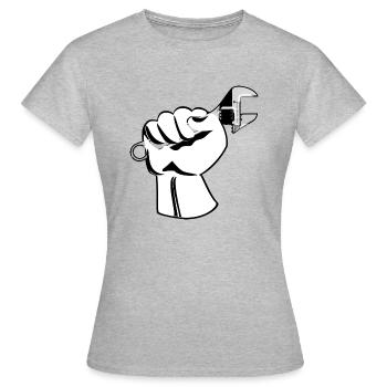 Artisan cadeau clé outil - T-shirt Femme - gris chiné - Devant - AI Model Female 172 dark (172cm)
