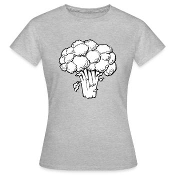 broccoli brokkoli veggie gemuese vegetables15 - Frauen T-Shirt - Grau meliert - Vorne - AI Model Female 172 dark (172cm)